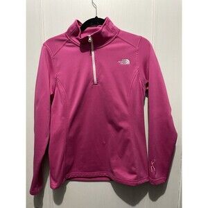 The North Face Pink Tech Glacier 1/4 zip Breast Cancer Fleece Pullover size M